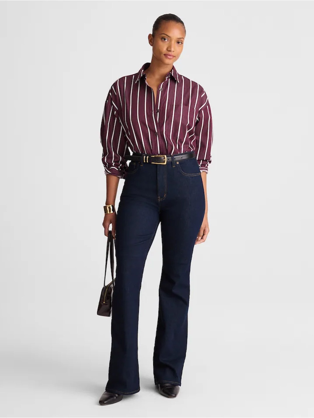 Madewell Curvy Stretch Flare Jean in Rinse Wash